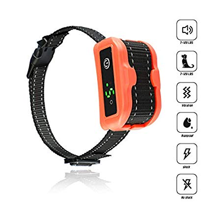 Hecmoks Anti-Bark Collar for Small, Medium and Large Dogs – Dog Bark Shock Collar, Device to Stop Barking, Control Barking w/Humane 2019 Newest Automatic, IPx7 Waterproof