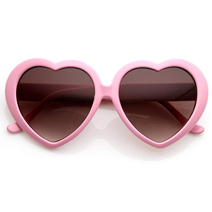 Large Oversized Womens Heart Shaped Sunglasses Cute Love Fashion Eyewear