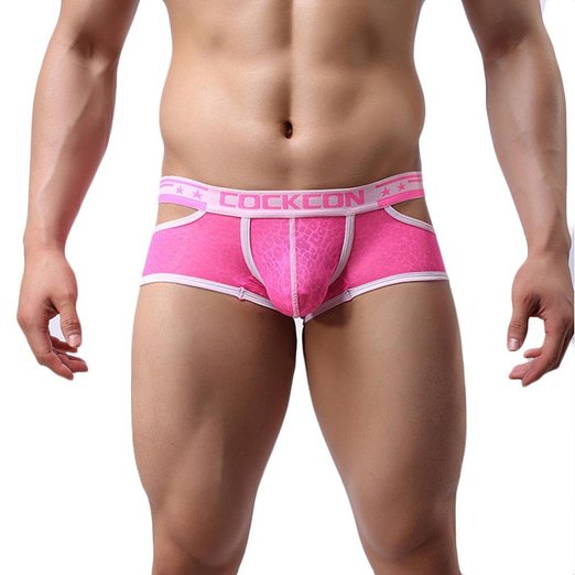 Voberry® Men Underwear T-back Sexy Translucent Triangle Briefs Breathable Underpants