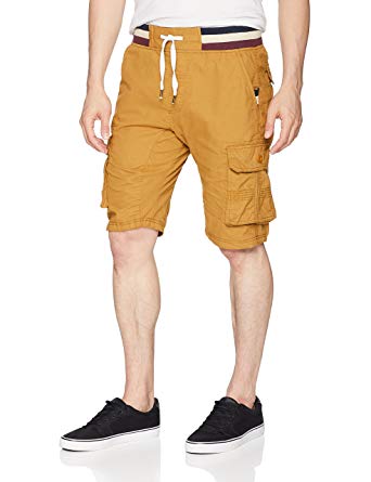 Southpole Men's Mini Canvas Basic Cargo Shorts