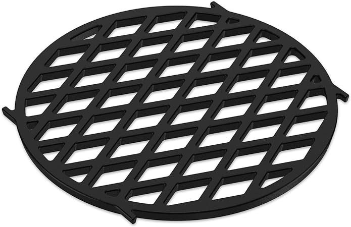 Charkettle Cast Iron Gourmet BBQ System Sear Grate Replacement for 8834, Thick Searing/Cooking Grid, Compatible with 22-1/2 inch Weber Charcoal Grills