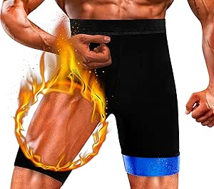 MOLLDAN Sauna Pants for Men Heat Trapping Suits Sweat Shorts Workout Tights,Mesh Crotch,High Waist