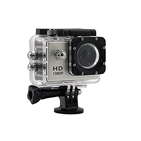 Amazingforless Waterproof Sport HD 1080P Action Camera Camcorder with 1.5" LCD Screen - Silver