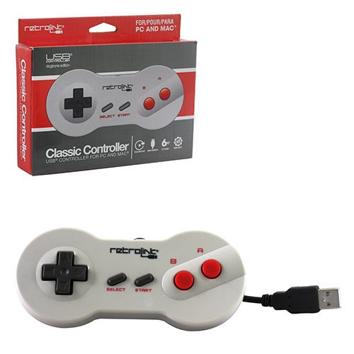 Retro Link NES Dogbone Controller USB Wired for PC and Mac