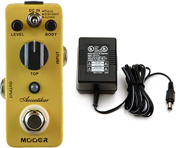 Mooer Acoustikar Acoustic Guitar Simulator Pedal w/ Power Supply