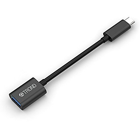 TROND® AC6 USB Type C Cable Adapter (Apply Style, USB 3.1 USB-C Male to USB-A Female), For Apple MacBook 12 inch, Google Chromebook Pixel, Nexus 5X 6P, Nokia N1 Tablet, Lumia 950 950XL & More - Black