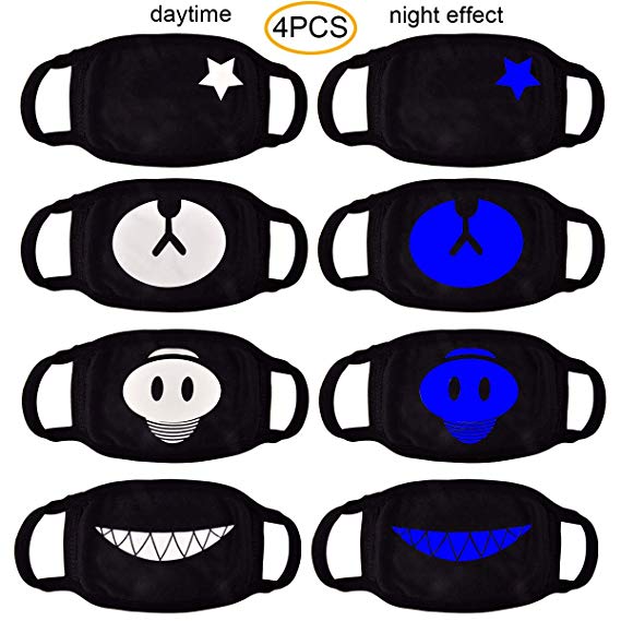 CIKIShield Mouth Mask, Anti Dust Anime Mask Cotton Mask, Teeth Pattern Cute Unisex Cotton Blend Anti Dust Face Mouth Mask