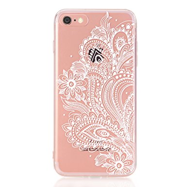 iPhone 6 Plus Case,iPhone 6S Plus Case,LUOLNH White Henna TPU Bumper Soft Protective Slim Flexible Silicone Glossy Skin Cover Case for iPhone 6 Plus/ 6S Plus