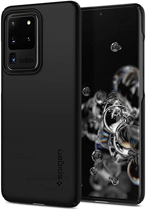 Spigen Thin Fit Works with Samsung Galaxy S20 Ultra Case (2020) - Black