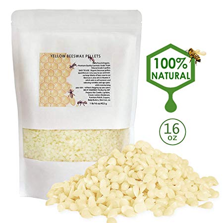 Organic Beeswax Pearls - White. All Natural. 1 lb