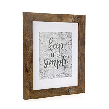 Home&Me 11x14 Picture Frame - Made to Display Pictures 8x10 with Mat or 11x14 Without Mat - Wide Molding - Wall Mounting Material Included