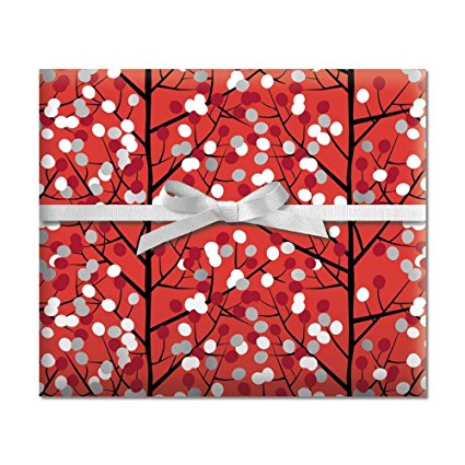 Branches & Dots Jumbo Rolled Gift Wrap - 72 sq ft.