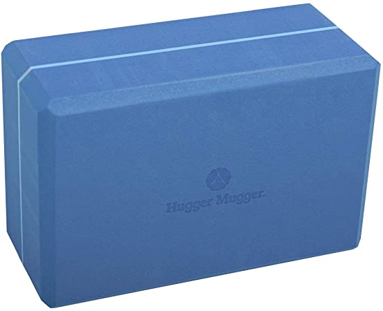 Hugger Mugger Yoga Product Block Foam 4 IN Blue block - 1 ct, 3 pack