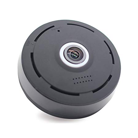 TuWoo WiFi IP Camera Home Security Panoramic Fisheye 360 Degree 1.3Megapixel 960P Motion Detection Two-way Audio Night Vision Easy Operation (Black)