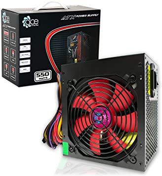 Switching Power Supply PSU 550W ATX with 12cm Silent Red Fan/for PC Computer/iCHOOSE