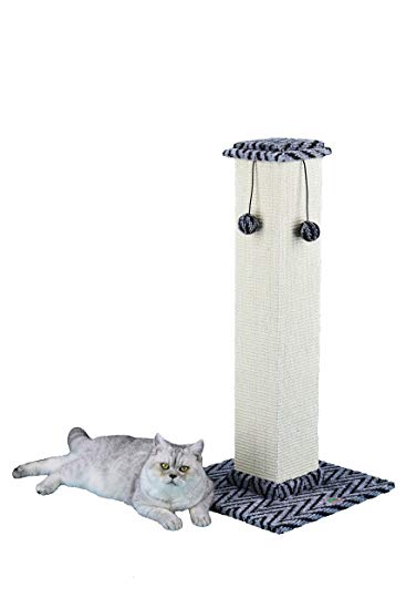 Go Pet Club Cat Tree Furniture 35 in. High Obelisk - Two Tone