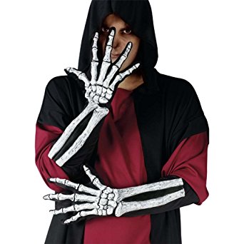 Fun World - Skeleton Glove And Wrist Bone Gloves (Adult)