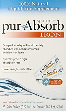 Spatone Pur-absorb Iron, 28ct-20ml packets(0.67fl oz.) net contents 18.7 oz, 560ml