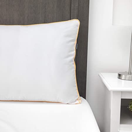 SensorPEDIC Essentials Fiber Filled Gusseted Support Bed Pillow, Standard (Pack of 1), Medium