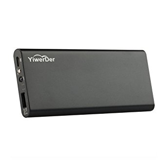 Slim Power Bank, YiwerDer True 9000mAh Portable Charger Fast Charging Battery Pack -Black