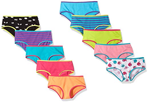 Amazon Brand - Spotted Zebra Girls' Toddler & Kids 10-Pack Bikini Underwear