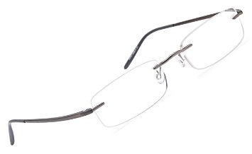 AV Minimalist Rimless Reading Glasses for Men and Women in Stainless Steel and TR90 Temple Arms for Maximum Comfort and Lightweight Fit  1.50 Magnification C1