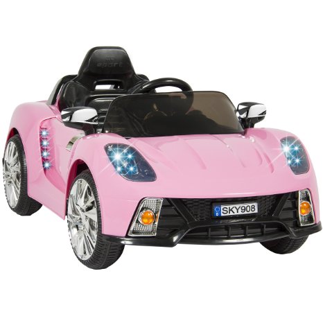 Best Choice Products Kids 12V Ride On Car with MP3 Electric Battery Power, Pink