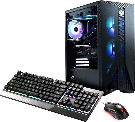 MSI Aegis RS Gaming Desktop: Intel Core i7-14700KF, Geforce RTX 4070 Super, 32GB DDR5, 2TB m.2 NVMe SSD, Liquid Cooling, WiFi, Keyboard & Mouse, DIY Friendly, Windows 11 Home: 14NUE7-671US