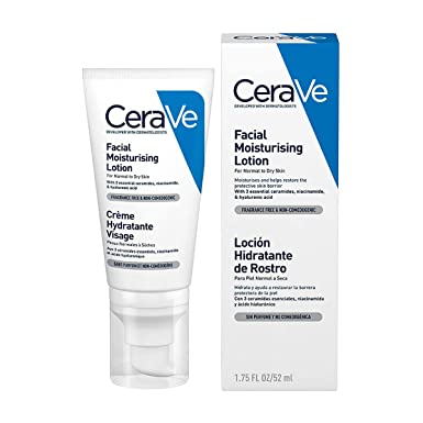 CeraVe Feuchtigkeitsspendende Nachtcreme für normale bis trockene Haut, mit 3 essentiellen Ceramiden und Hyaluron 52 ml