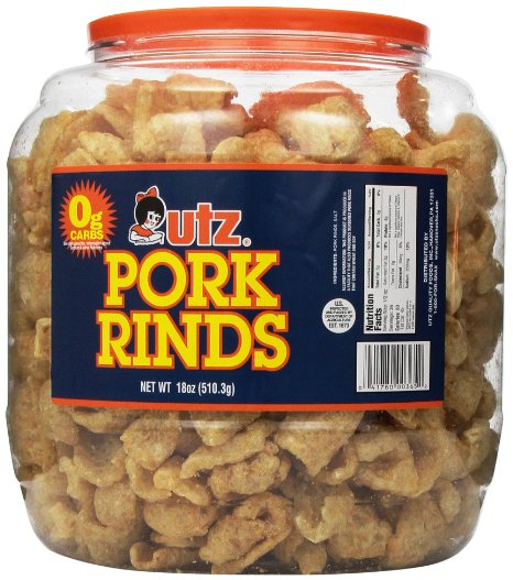 Utz Pork Rinds Barrel, 18 Ounce