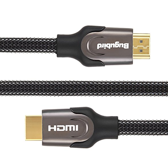 Bugubird HDMI Cable 6 Feet ( 1.8 Meters ) - Ultra HD & High Speed HDMI 2.0a 28AWG CL3 Support 4K @60Hz 18Gbps 3D 2160p 1440p 1080p Ethernet and ARC - Nylon Braided Cord