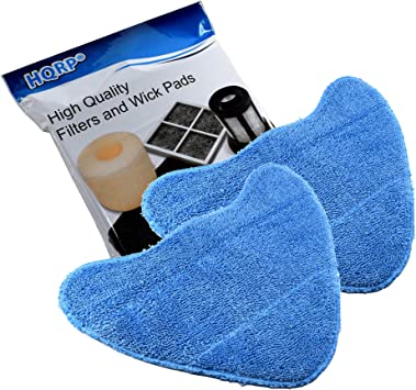 HQRP 2-Pack Microfiber Steam Mop Pads Replacement for Hoover Part WH01000 Compatible with Hoover WH20200 WH20201 Steam Mops, WH20300 Canister Steam Cleaner Steamer