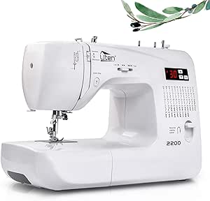 Portable Sewing Machine Computerized Embroidery Sewing Machine with 60 Unique Built-in Stitch and 8 Buttonhole