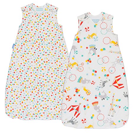 Grobag Wash & Wear Baby Sleeping Bag TWIN Pack - Roll Up 1.0 Tog (18-36 Months)