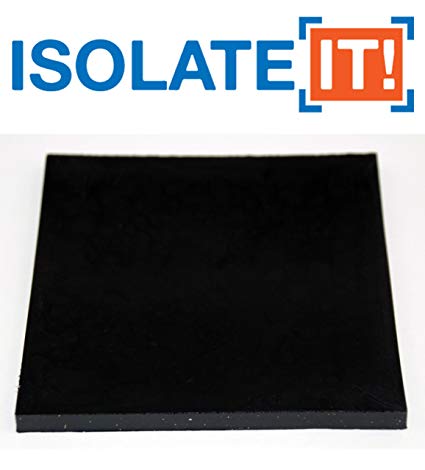 Isolate It: Sorbothane Vibration Isolation Square Pad 50 Duro (.25" Thick 4" x 4") 2-Pack