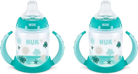 NUK Learner Silicone Cup, 5 Oz, 2-Pack, Clouds & Stars