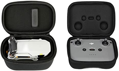 Rantow Mavic Mini 2 Drone Storage Box   Remote Controller Case, Hard Shell Carrying Handbag Compatible with DJI Mavic Mini 2 Drone with Free Carabiner