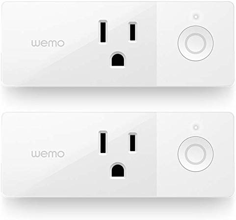 Wemo 43K-720-0224R Mini Smart Plug Compatible with Alexa, Google Assistant & Apple HomeKit(F7C063-CC), 2-pack