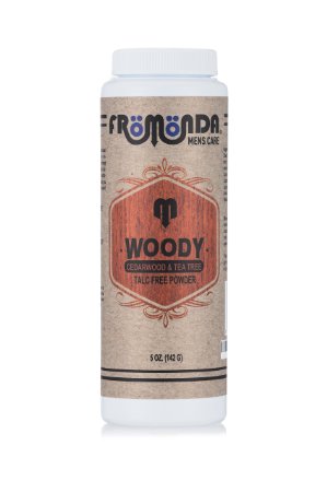 Woody Talc Free Body Powder infused with the essential oils of cedarwood and tea tree, made from the finest natural ingredients.