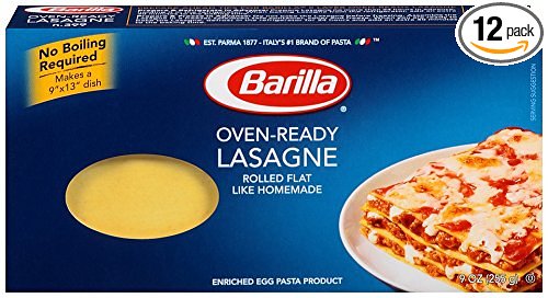 Barilla Pasta, Oven-Ready Lasagne, 9 Ounce (Pack of 12)