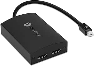 gofanco Prophecy 1x2 Mini DisplayPort to Dual HDMI Multi Monitor Adapter (4K @30Hz) – mDP to 2 Port HDMI MST Hub for Extended Displays - Windows PCs Only, Not macOS, TAA Compliant (PRO-MSTmDP2HDv2)