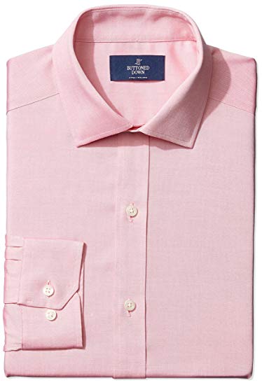 Buttoned Down Men's Fitted Solid Non-Iron Dress Shirt (3 Collars Available)