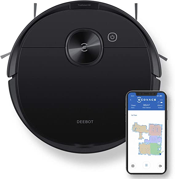ECOVACS Deebot N8 Pro Robot Vacuum and Mop, Powerful 2600Pa Suction, Laser-Based LiDAR Navigation, Obstacle Detection and Avoidance, Multi-Floor Mapping, Customized Cleaning, Up to 110mins Runtime