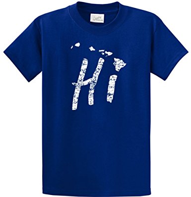 Hi Hawaiian Islands Tee Tee's in 42 Colors and Regular, Big and Tall Sizes