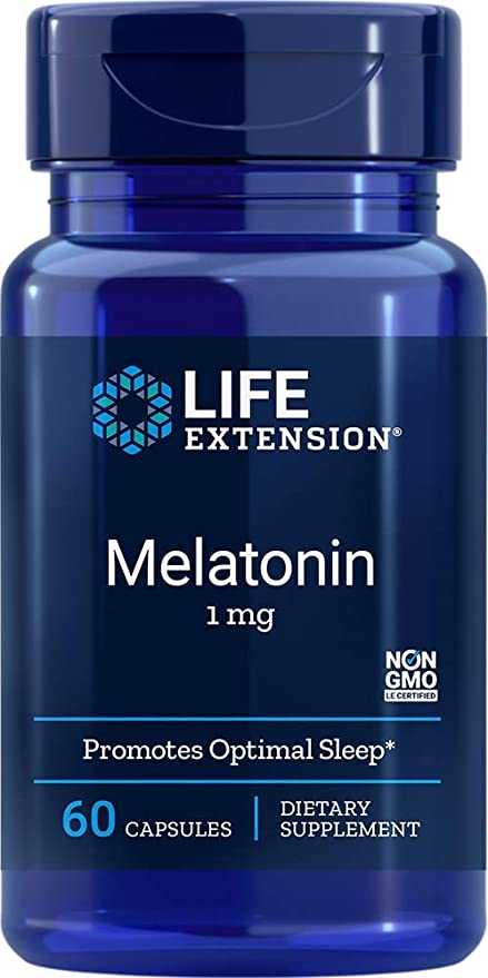 Life Extension Melatonin - 1 Mg, 60 Capsules (00329)