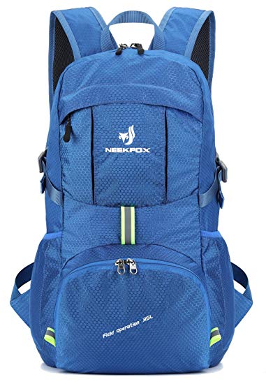 NEEKFOX Lightweight Packable Travel Hiking Backpack Daypack - 35L Foldable Camping Backpack Ultralight Sport Outdoor Backpack