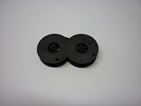 "Package of Two" Olympia Portable, Deluxe and Others Typewriter Ribbon, Compatible, Black and Red, Twin Spool