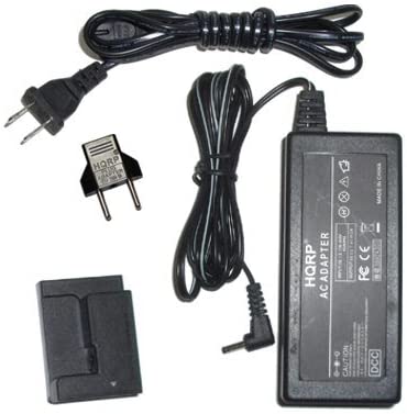 HQRP Kit AC Power Adapter and DC Coupler Compatible with Canon ACK-DC50 / ACKDC50 PowerShot G10 / G-10, G11 / G-11, G12 / G-12, SX30IS / SX-30 is Digital Camera Plus Euro Plug Adapter