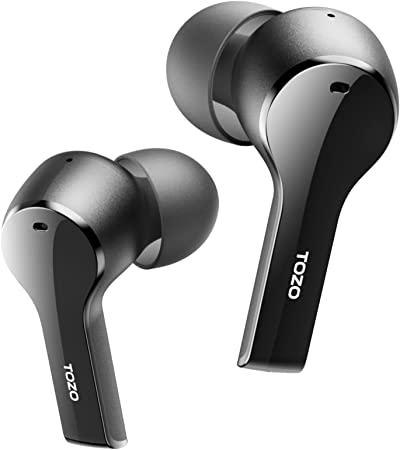 TOZO T9S 2022 Version True Wireless Earbuds 4 Mic Environmental Noise Canceling Call Headphone,Long Endurance Bluetooth 5.3 IPX7 Waterproof Built-in Mic Headset