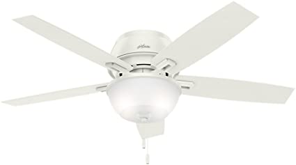 Hunter Fan Company 53343 Hunter 52" Donegan Fresh White Ceiling Fan with Light